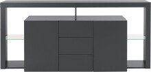 Sideboard >Caserta< in Anthrazit matt - 180x80x40cm (BxHxT)