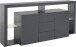 Sideboard >Caserta< in Anthrazit matt - 180x80x40cm (BxHxT)