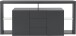 Sideboard >Caserta< in Anthrazit matt - 180x80x40cm (BxHxT)