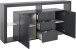 Sideboard >Caserta< in Anthrazit matt - 180x80x40cm (BxHxT)