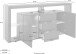 Sideboard >Caserta< in Anthrazit matt - 180x80x40cm (BxHxT)