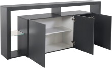 Sideboard >Caserta< in Anthrazit matt - 200x80x40cm (BxHxT)