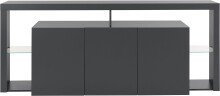 Sideboard >Caserta< in Anthrazit matt - 200x80x40cm (BxHxT)