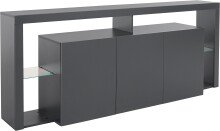 Sideboard >Caserta< in Anthrazit matt - 200x80x40cm...