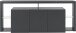 Sideboard >Caserta< in Anthrazit matt - 200x80x40cm (BxHxT)