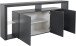 Sideboard >Caserta< in Anthrazit matt - 200x80x40cm (BxHxT)