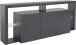 Sideboard >Caserta< in Anthrazit matt - 200x80x40cm (BxHxT)