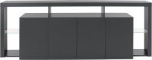 Sideboard >Caserta< in Anthrazit matt - 220x80x40cm (BxHxT)