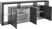 Sideboard >Caserta< in Anthrazit matt - 220x80x40cm (BxHxT)