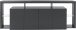 Sideboard >Caserta< in Anthrazit matt - 220x80x40cm (BxHxT)