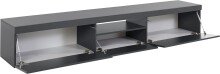 TV-Board >Caserta< in Anthrazit matt - 220x35x40cm (BxHxT)