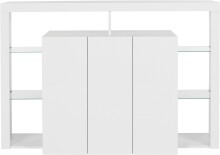 Highboard >Caserta< in Weiß Hochglanz - 150x100x40cm (BxHxT)