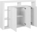Highboard >Caserta< in Weiß Hochglanz - 150x100x40cm (BxHxT)