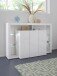 Highboard >Caserta< in Weiß Hochglanz - 150x100x40cm (BxHxT)
