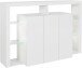 Highboard >Caserta< in Weiß Hochglanz - 150x100x40cm (BxHxT)