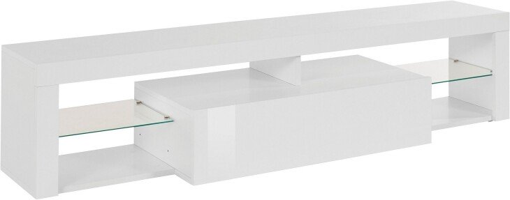 TV-Board >Caserta< in Weiß Hochglanz - 160x35x40cm (BxHxT)