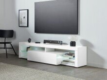 TV-Board >Caserta< in Weiß Hochglanz - 160x35x40cm (BxHxT)