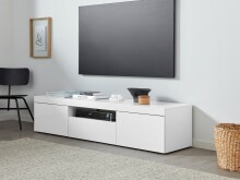 TV-Board >Caserta< in Weiß Hochglanz - 160x35x40cm (BxHxT)