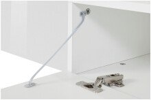 TV-Board >Caserta< in Weiß Hochglanz - 160x35x40cm (BxHxT)