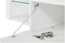 TV-Board >Caserta< in Weiß Hochglanz - 200x35x40cm (BxHxT)
