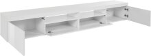 TV-Board >Caserta< in Weiß Hochglanz - 240x35x40cm (BxHxT)