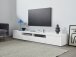 TV-Board >Caserta< in Weiß Hochglanz - 240x35x40cm (BxHxT)