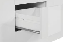 Sideboard >Caserta< in Weiß Hochglanz - 180x80x40cm (BxHxT)