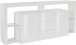 Sideboard >Caserta< in Weiß Hochglanz - 180x80x40cm (BxHxT)