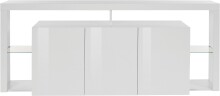 Sideboard >Caserta< in Weiß Hochglanz - 200x80x40cm (BxHxT)