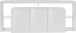 Sideboard >Caserta< in Weiß Hochglanz - 200x80x40cm (BxHxT)
