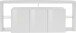 Sideboard >Caserta< in Weiß Hochglanz - 200x80x40cm (BxHxT)