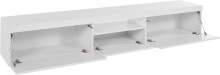 TV-Board >Caserta< in Weiß Hochglanz - 220x35x40cm (BxHxT)