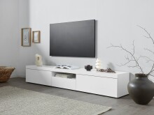 TV-Board >Caserta< in Weiß Hochglanz - 220x35x40cm (BxHxT)