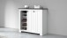 Schuhkommode >Faenza< in Weiß matt / Schiefer  - 114x100x41,8cm (BxHxT)