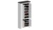 Schuhschrank >Faenza< in Weiß matt / Schiefer  - 84x200x41,8cm (BxHxT)