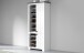 Schuhschrank >Faenza< in Weiß matt / Schiefer  - 84x200x41,8cm (BxHxT)