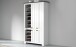 Schuhschrank >Faenza< in Weiß matt / Schiefer  - 114x200x41,8cm (BxHxT)