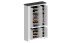 Schuhschrank >Faenza< in Weiß matt / Schiefer  - 114x200x41,8cm (BxHxT)