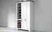 Schuhschrank >Faenza< in Weiß matt / Schiefer  - 114x200x41,8cm (BxHxT)