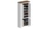 Schuhschrank >Faenza< in Weiß / Wotan Eiche  - 84x200x41,8cm (BxHxT)