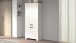 Schuhschrank >Faenza< in Weiß / Wotan Eiche  - 84x200x41,8cm (BxHxT)