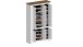 Schuhschrank >Faenza< in Weiß / Wotan Eiche  - 114x200x41,8cm (BxHxT)