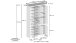 Schuhschrank >Faenza< in Weiß / Wotan Eiche  - 114x200x41,8cm (BxHxT)