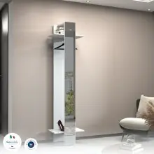 Kompaktgarderobe >Anzio< in Weiß Hochglanz -...
