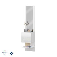 Wandgarderobe >Anzio< in Weiß Hochglanz -...