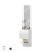 Wandgarderobe >Anzio< in Weiß Hochglanz - 45x191x35cm (BxHxT)