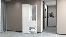 Kompaktgarderobe >Anzio< in Weiß Hochglanz -...