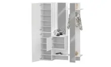 Kompaktgarderobe >Anzio< in Weiß Hochglanz -...