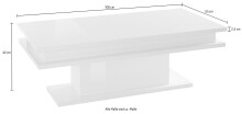 Couchtisch >Molfetta< in Pereira Ahorn Dekor - 100x42x55cm (BxHxT)