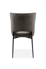 Esszimmerstuhl >Tom< (2er-Set) in Stoff grau / schwarz - 49x83,5x59,5 (BxHxT)